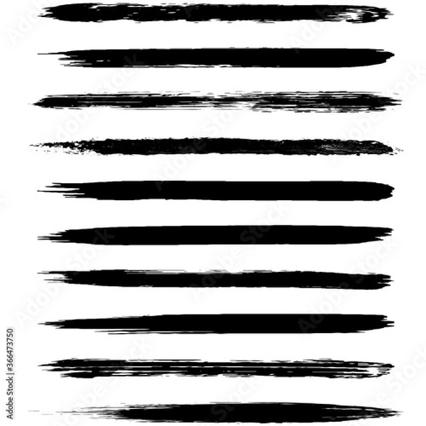 Fototapeta Set of grunge style frames black on white background