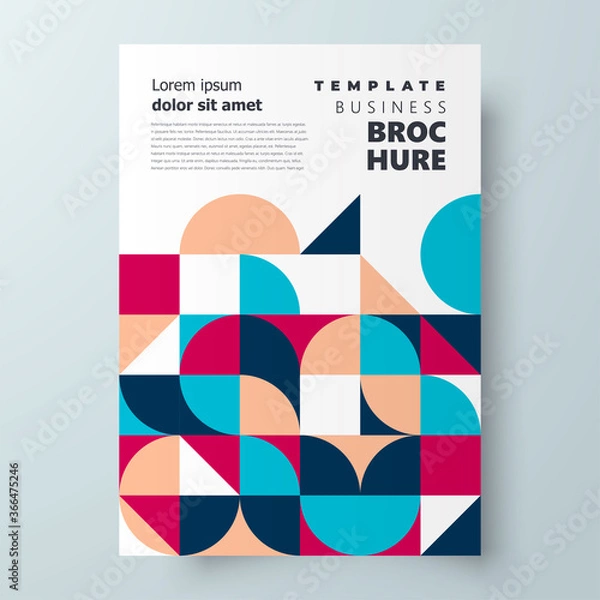 Fototapeta Geometric figure theme Flyer brochure design templat cover