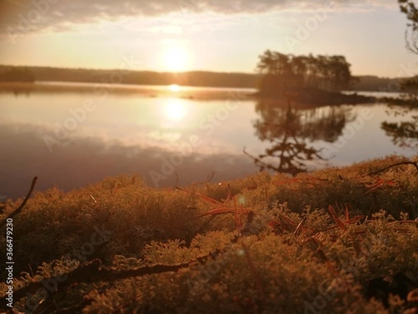 Obraz sunrise over the river