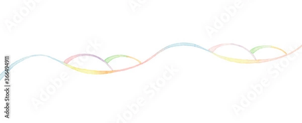 Obraz 虹のライン素材、パステルカラー