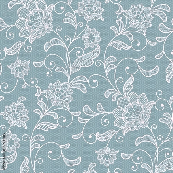 Obraz seamless  lace  floral   background.