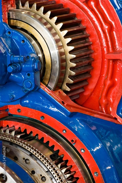 Fototapeta inner parts of an powerful naval engine