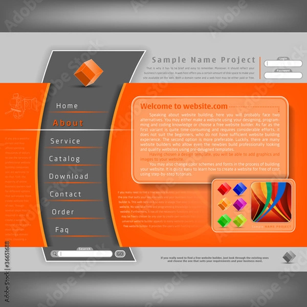 Fototapeta Vector Website Design Template