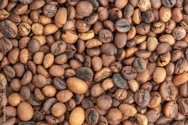Fototapeta Brown roasted coffee beans background