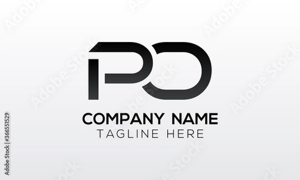 Fototapeta Initial PO Letter Logo With Creative Modern Business Typography Vector Template. Creative Letter PO Logo Vector.