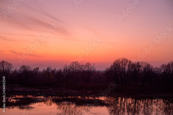 Obraz Sunset over the river
