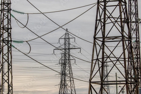 Fototapeta High Voltage Power Lines