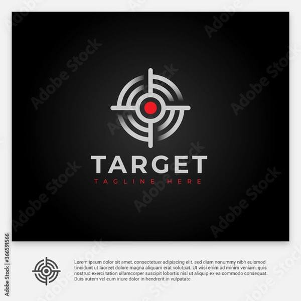 Fototapeta The simple and modern logo target symbol