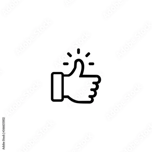 Obraz Thumbs up icon symbol vector