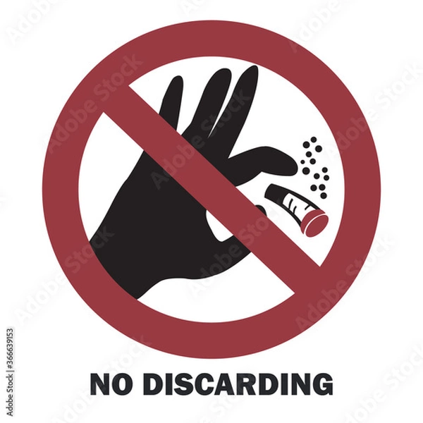 Fototapeta "No Discarding" sign 