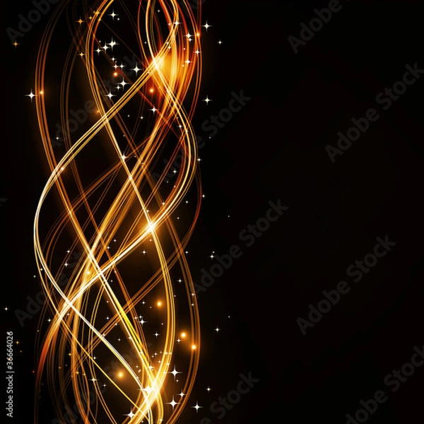Obraz Abstract wavy pattern with stars