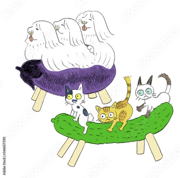 Obraz いぬねこおぼん