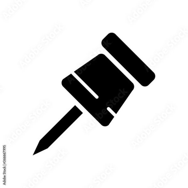 Fototapeta push pin icon vector design trendy