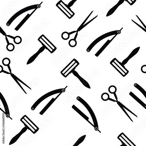 Fototapeta Barber seamless pattern
