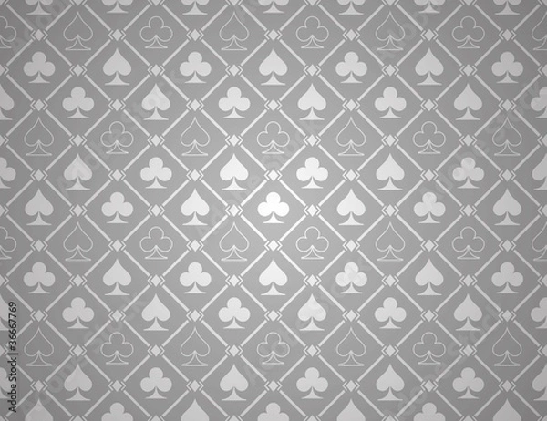 Fototapeta Vector Poker Silver Background