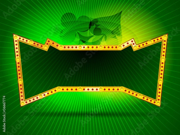 Obraz Vector Brightly Board Framed With Shining LED Lamps