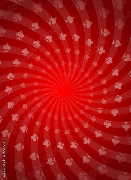 Obraz Vector Poker Red Background
