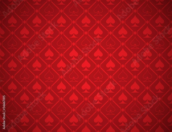 Obraz Vector Poker Red Background