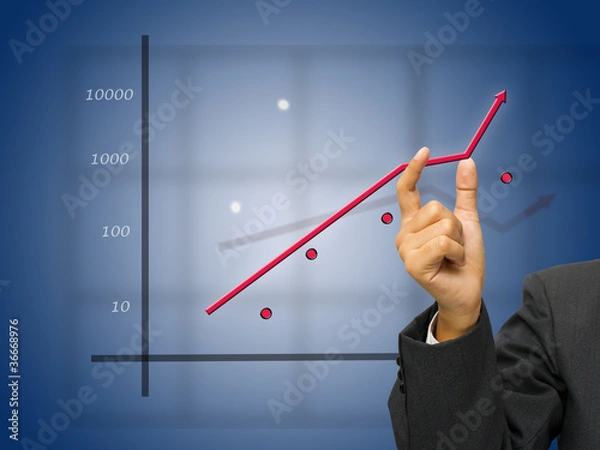 Fototapeta Improve graph