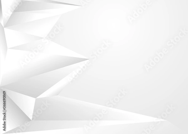 Obraz Abstract polygonal white background, vector illustration