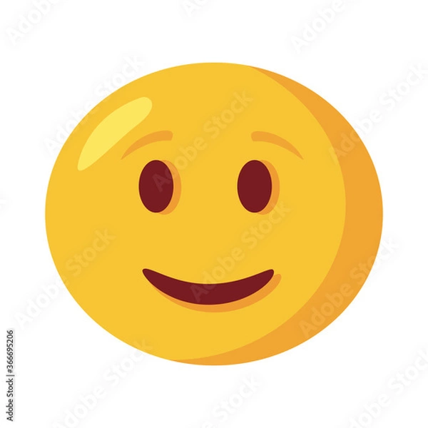 Obraz happy emoji face classic flat style icon