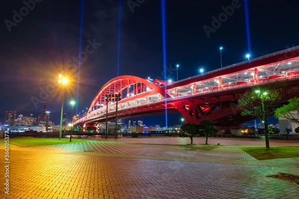 Fototapeta 神戸大橋 夜景