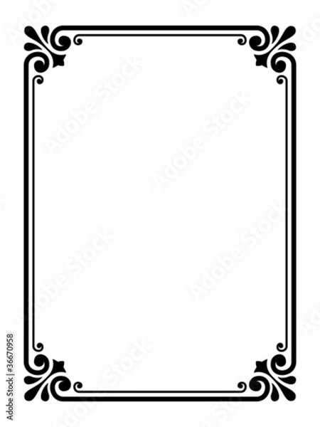 Fototapeta simple ornamental decorative frame