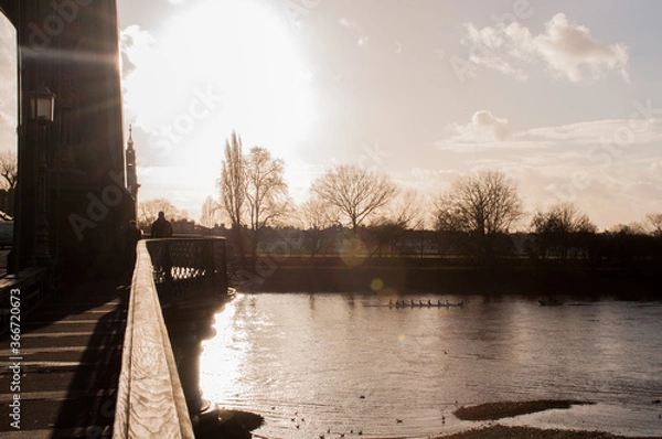 Obraz sunset over the river