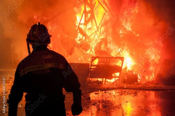 Obraz fireman at work