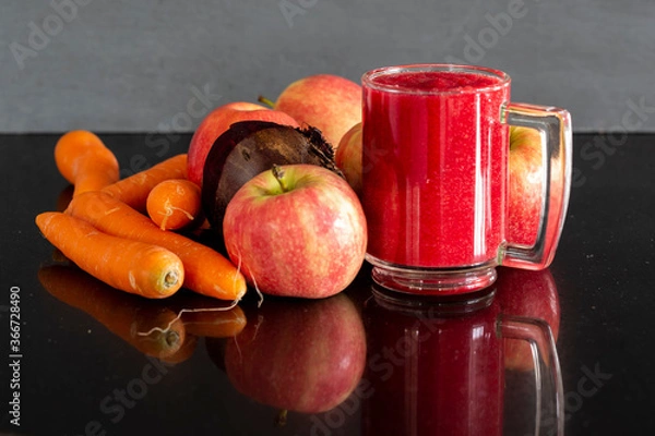 Fototapeta ABC Juice, Apple, Carrot and Beetroot