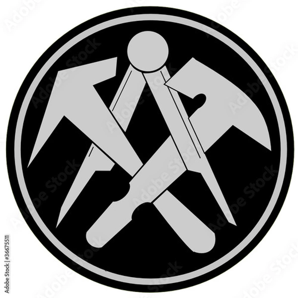 Obraz Handwerk- Handwerkszeichen- Dachdecker