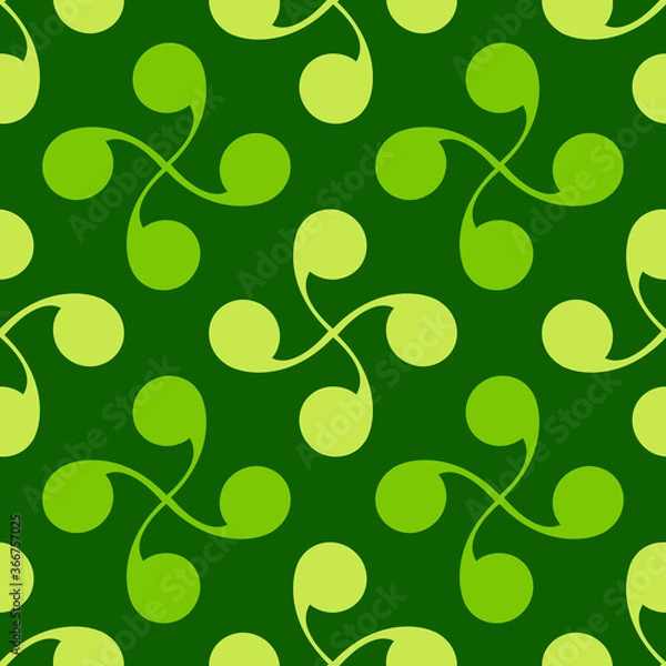 Fototapeta Seamless vector pattern with Basque cross Lauburu
