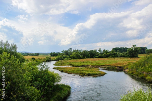 Obraz summer landscape with river