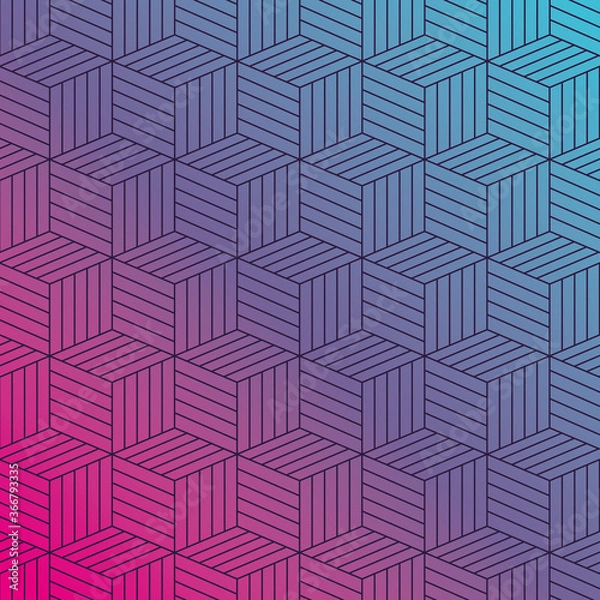 Fototapeta Blue pink gradient and pattern background, Cover disign art abstract texture art and wallpaper theme Vector illustration