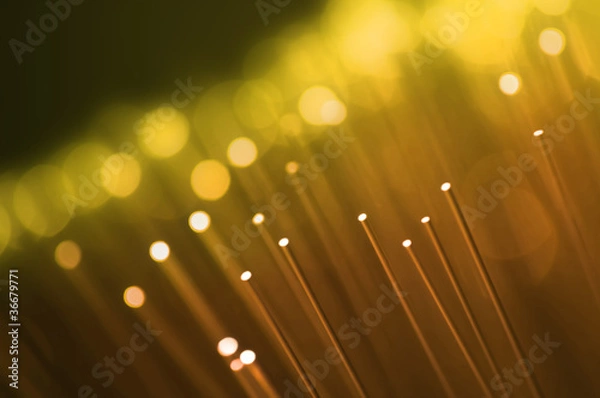Obraz Golden fiber optical illusion.