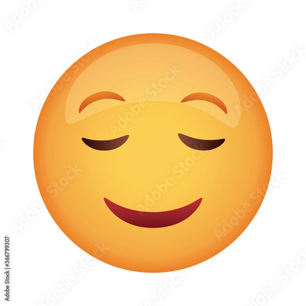 Fototapeta happy emoji face classic flat style icon