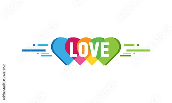 Obraz Colorful Love vector
