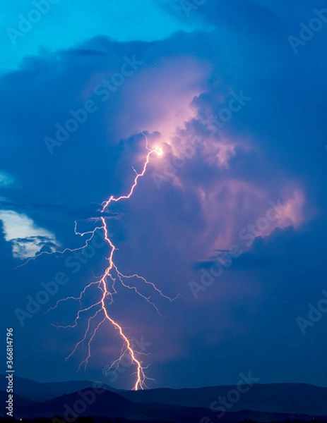 Obraz Massive Lightning Stroke in Color