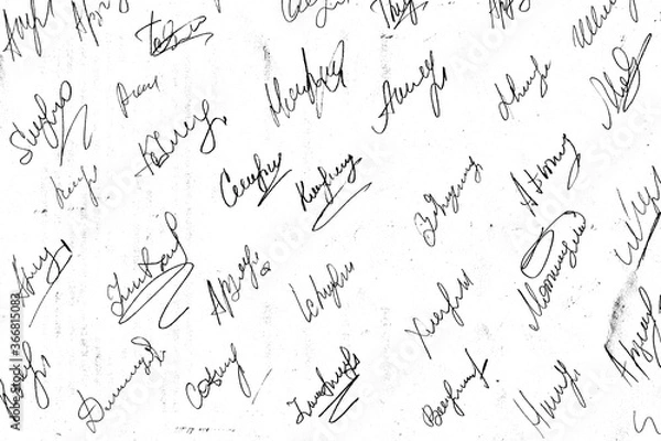 Fototapeta Grunge texture of hand-painted murals. Handwritten signature. Vector illustration. Overlay template.