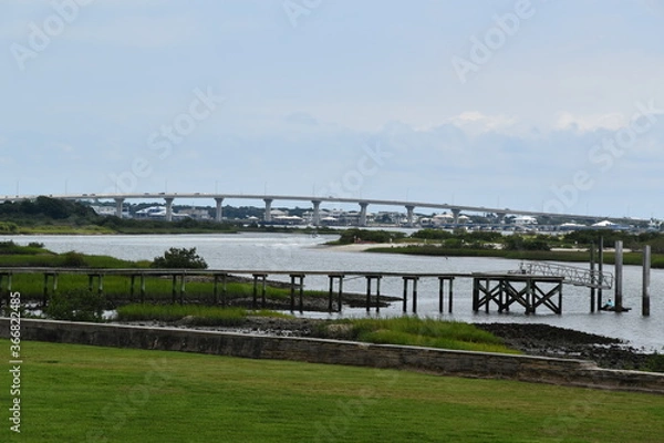 Fototapeta Long bridge and pier