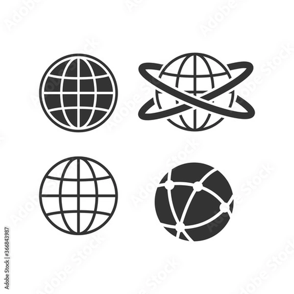Obraz Earth globe icon set EPS 10