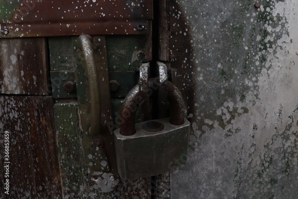 Obraz old lock on the door