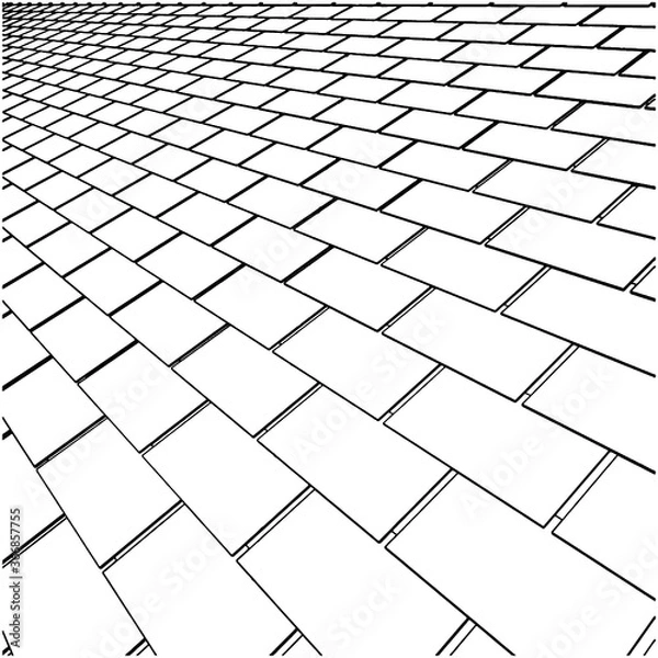 Fototapeta Tile Roof Vector, Illustration Isolated On White Background. A Vector Illustration Of Roof Tile Background.