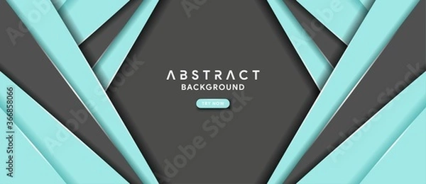 Fototapeta abstract blue and gray color with geometric shape background