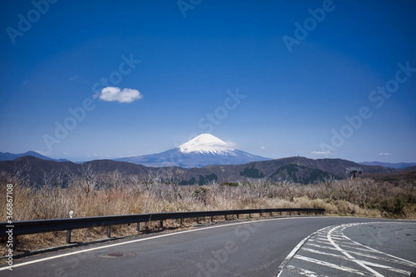 Fototapeta 箱根 大涌谷から見た富士山