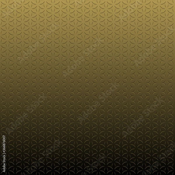 Fototapeta Gold pattern illustration, bas-relief effect with repeated geometric shapes covering the background. Design for motifs, web, wallpaper, digital graphics and artistic decorations.
