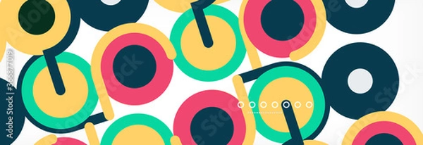 Fototapeta Circles and lines abstract background for covers, banners, flyers and posters and other templates