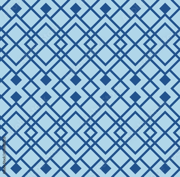 Fototapeta Japanese Intersect Square Diamond Vector Seamless Pattern