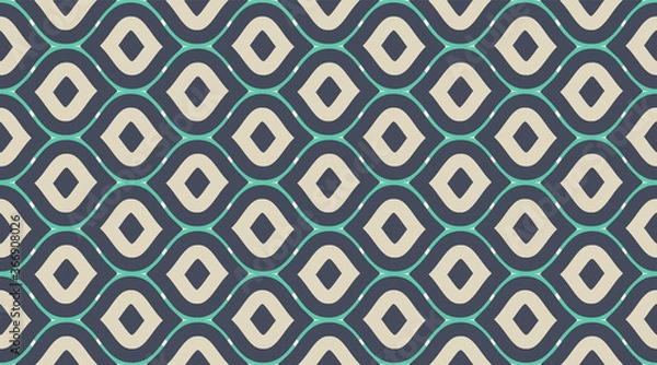 Fototapeta Seamless pattern geometric. Delicate beautiful ornament. Geometric fashion fabric print. 
Seamless vector pattern.
