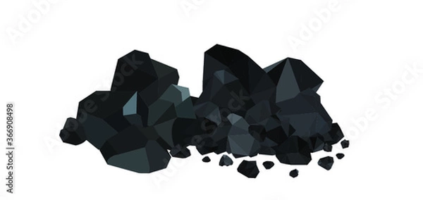 Obraz Pile of charcoal , coal heaps of coals 